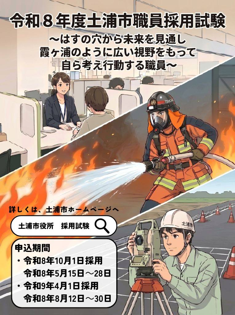 土浦市職員として共に働きましょう!page-visual 土浦市職員として共に働きましょう!ビジュアル
